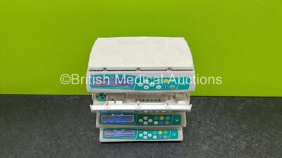 4 x B.Braun Infusomat Space Infusion Pumps (All Power Up, 1 x Missing Battery and 1 x Faulty Door - See Photos) *Stock Power Supply Used - Stock Power Supply Not Included* *RI* - 2