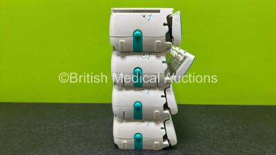 4 x B.Braun Infusomat Space Infusion Pumps (All Power Up, 1 x Missing Battery and 1 x Faulty Door - See Photos) *Stock Power Supply Used - Stock Power Supply Not Included* *RI* - 5