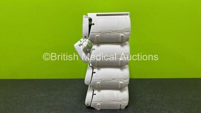4 x B.Braun Infusomat Space Infusion Pumps (All Power Up, 1 x Missing Battery and 1 x Faulty Door - See Photos) *Stock Power Supply Used - Stock Power Supply Not Included* *RI* - 6