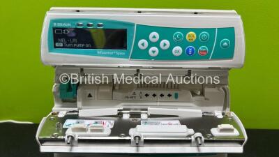 4 x B.Braun Infusomat Space Infusion Pumps (3 x Power Up, 1 x Draws Power, 1 x Missing Battery and 1 x Faulty/Damaged Door - See Photos) *Stock Power Supply Used - Stock Power Supply Not Included* *RI* - 3