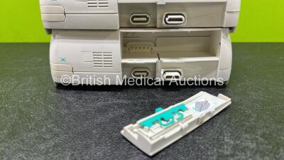 4 x B.Braun Infusomat Space Infusion Pumps (3 x Power Up, 1 x Draws Power, 1 x Missing Battery and 1 x Faulty/Damaged Door - See Photos) *Stock Power Supply Used - Stock Power Supply Not Included* *RI* - 10