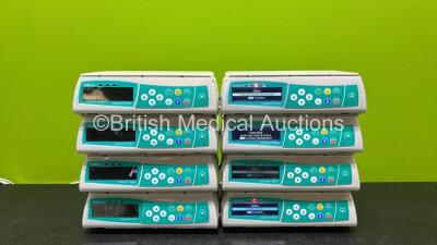 8 x B.Braun Infusomat Space Infusion Pumps (All Power Up and 1 x Missing Battery - See Photos) *Stock Power Supply Used - Stock Power Supply Not Included* *RI*