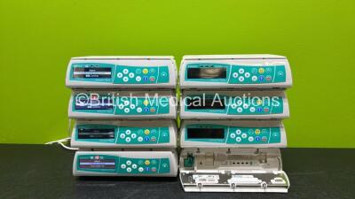 8 x B.Braun Infusomat Space Infusion Pumps (All Power Up and 1 x Missing Battery - See Photos) *Stock Power Supply Used - Stock Power Supply Not Included* *RI*