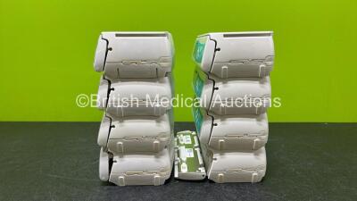 8 x B.Braun Infusomat Space Infusion Pumps (All Power Up and 1 x Missing Battery - See Photos) *Stock Power Supply Used - Stock Power Supply Not Included* *RI* - 6