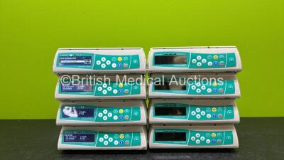 8 x B.Braun Infusomat Space Infusion Pumps (All Power Up and 1 x Missing Battery - See Photos) *Stock Power Supply Used - Stock Power Supply Not Included* *RI*