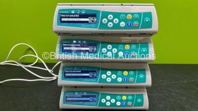8 x B.Braun Infusomat Space Infusion Pumps (All Power Up and 1 x Missing Battery - See Photos) *Stock Power Supply Used - Stock Power Supply Not Included* *RI* - 5