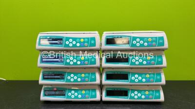 8 x B.Braun Infusomat Space Infusion Pumps (All Power Up and 1 x Missing Battery - See Photos) *Stock Power Supply Used - Stock Power Supply Not Included* *RI*