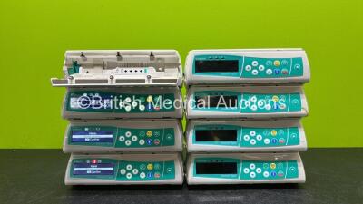 8 x B.Braun Infusomat Space Infusion Pumps (All Power Up and 1 x Missing Battery - See Photos) *Stock Power Supply Used - Stock Power Supply Not Included* *RI*