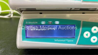 8 x B.Braun Infusomat Space Infusion Pumps (All Power Up and 1 x Faulty Screen - See Photos) *Stock Power Supply Used - Stock Power Supply Not Included* *RI* - 6