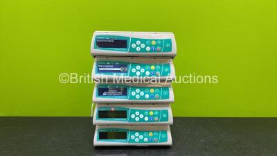 5 x B.Braun Infusomat Space Infusion Pumps (4 x Power Up, 1 x Damaged Connector and 1 x Missing Battery - See Photos) *Stock Power Supply Used - Stock Power Supply Not Included* *RI*
