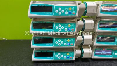 8 x B.Braun Perfusor Space Syringe Pumps with 2 x Power Supplies (All Power Up, 1 x Damaged Casing and 6 x Missing Batteries - See Photos) *RI* - 4