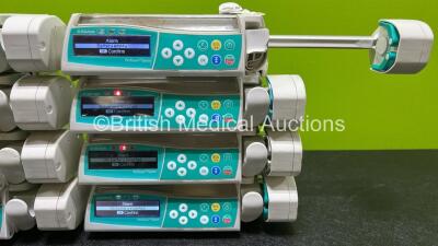 8 x B.Braun Perfusor Space Syringe Pumps with 2 x Power Supplies (All Power Up, 1 x Damaged Casing and 6 x Missing Batteries - See Photos) *RI* - 5