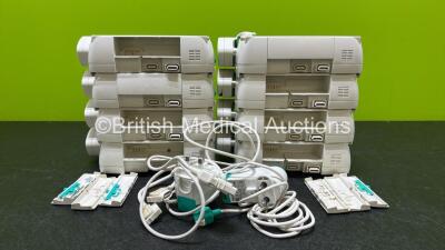 8 x B.Braun Perfusor Space Syringe Pumps with 2 x Power Supplies (All Power Up, 1 x Damaged Casing and 6 x Missing Batteries - See Photos) *RI* - 11