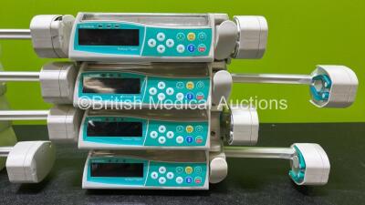 8 x B.Braun Perfusor Space Syringe Pumps with 5 x Power Supplies (All Power Up, 1 x Damaged Casing and 2 x Missing Batteries - See Photos) *RI* - 4