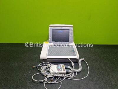 GE MAC 5500 ECG Machine GE (Powers Up, Power Button Missing) with CAM-14 ECG Lead