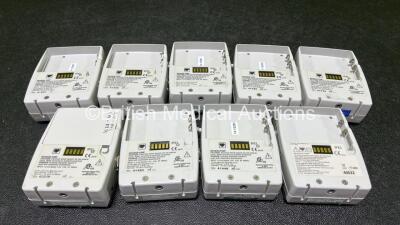 9 x McKinley 545 Bodyguard Epidural Infusion Pumps with 9 x Pump Chargers (8 x Power Up, 1 x No Power, 1 x Mark On Screen, 3 x Damaged Cases and 8 x Missing Batteries - See Photos) - 11