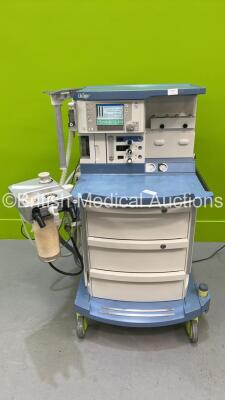 Drager Fabius GS Premium Anaesthesia Machine Version 3.21 - Total Running Hours 100927 Total Ventilator Hours 15476 with Bellows, Absorber and Hoses *Mfd 2009* (Powers Up) *S/N ASAB0005*