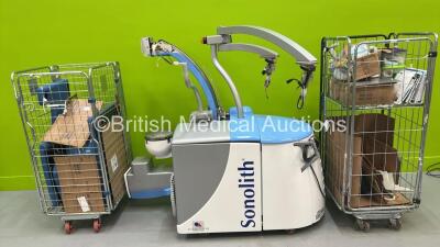 Sonolith Module I-SYS Lithotriptor / Lithotripter System with Accessories and Table. Deinstalled from Working Clinical Environment. Manufacture Date 2012.