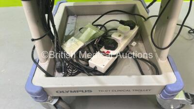 Olympus TC-C1 Clinical Trolley with Sony Monitor, Olympus CLK-4 Light Source, Olympus OTV-SC Digital Signal Processor and Accessories (Powers Up) *S/N 2100414 / 7934516* - 6