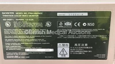 Olympus TC-C1 Clinical Trolley with Sony Monitor, Olympus CLK-4 Light Source, Olympus OTV-SC Digital Signal Processor and Accessories (Powers Up) *S/N 2100414 / 7934516* - 8