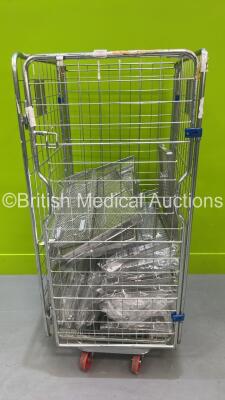 Cage of Metal Instrument Trays (Cage Not Included)