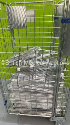 Cage of Metal Instrument Trays (Cage Not Included) - 2