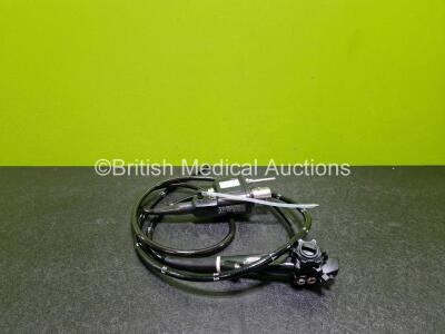 Pentax EC38-I10NF Video Colonoscope - Engineer's Report : Optical System - Unable to Check, Angulation - No Fault Found, Insertion Tube - No Fault Found, Light Transmission - Crish Marks in Light Guide Tubing, Channels - No Fault Found, Leak Check - No Fa