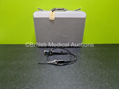 Olympus BF Type P20D Video Bronchoscope In Case - Engineer's Report : Optical System -0 Broken Fibres, Angulation - No Fault Found, Insertion Tube - No Fault Found , Light Transmission - No Fault Found, Leak Check - No Fault Found *SN 2002705*