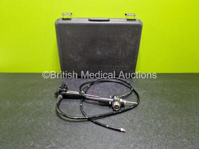 Olympus TJF-240 Video Duodenoscope in Case - Engineer's Report : Optical System - No Fault Found, Angulation - No Fault Found, Insertion Tube - Badly Stained, Light Transmission - No Fault Found, Channels - No Fault Found, Leak Check - No Fault Found *SN