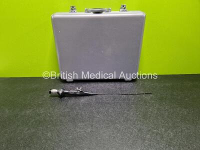 Karl Storz 11282BN1 Fiberscope in Case - Engineer's Report : Optical System - 0 Broken Fibres, Angulation - No Fault Found, Insertion Tube - No Fault Found , Light Transmission - No Fault Found, Leak Check - No Fault Found