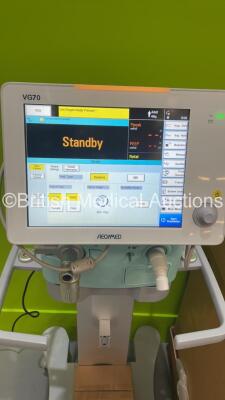 2 x Aeonmed VG70 Ventilators Running Hours - Less Than 1 Hour with Stands and Accessories in Original Packaging *See Photos* (In Excellent Condition - Like New) *Stock Photo Used* - 4