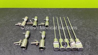 Job Lot Including 5 x Dyonics Ref 3814 Arthroscopic Irrigation Extenders with 5 x Dyonics Ref 4356 Obturators