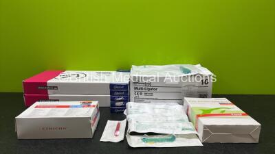 Job Lot of Medical Consumables Including 1 x Box Ethicon Echelon Contour Curved Cutter Reloads 1.5mm Ref R40B *Expiry Date 2026*, 2 x Boxes of Rocamed Optical Fibers 550um Ref MF550ST *Expiry Date 2028*, 6 x Ethicon Endo-Surgery Proximate Linear Cutter Re