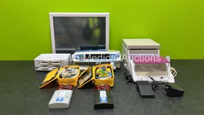 Mixed Lot Including 2 x Nonin Pulse Oximeter/CO2 Detectors with Accessories in Cases, 1 x CareFusion Alaris CC Guardrails Plus Syringe Pump (Powers Up with Error - See Photo), 1 x Invivo Patient Module Battery Charger with 4 x Invivo Batteries, 1 x ProPul