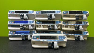 Job Lot Including 5 x Alaris Asena GH MKIII Syringe Pumps (3 x Power Up and 2 x Draws Power), 2 x CareFusion Alaris GH Plus Syringe Pumps (Both Power Up) and 3 x CareFusion Alaris GH Syringe Pumps (All Power Up)