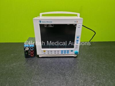 GE Datex Ohmeda F-CM1-04 Anaesthesia Monitor (Powers Up) with 1 x GE M-NESTPR Module with ECG, SpO2, NIBP, T1-T2 and P1-P2 Options *SN 5140683 / 5218167*