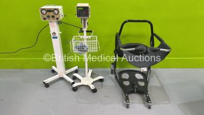 1 x Cricket Patient Standing Aid, 1 x CSI Criticare 506DXN Vital Signs Monitor on Stand (Powers Up) and 1 x Tourniquet on Stand