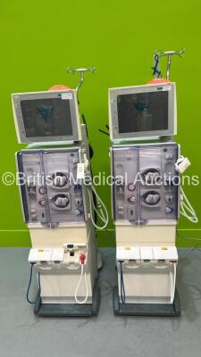 2 x Fresenius Medical Care 5008 CorDiax Dialysis Machines Software Version Both 3.96 Running Hours 60800 / 60039 with Hoses (Both Power Up) *S/N 8VEAA453 / 7VEA9927*