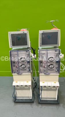 2 x Fresenius Medical Care 5008 CorDiax Dialysis Machines Software Version Both 3.96 Running Hours 62024 /58086 with Hoses (Both Power Up) *S/N 8VEAA447 / 8VEAA415*