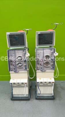 2 x Fresenius Medical Care 5008 CorDiax Dialysis Machines Software Version Both 3.96 Running Hours 60914 / 60603 with Hoses (Both Power Up) *S/N 8VEAA416 / 8VEAA442*