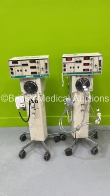 2 x Viasys SensorMedics 3100B Oscillatory Ventilators with Hoses (Both Power Up with 110V Power Supply - Not Included)