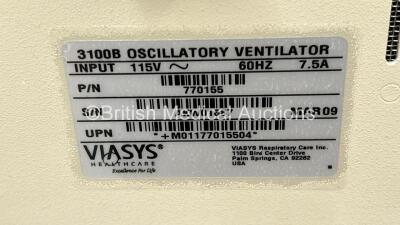 2 x Viasys SensorMedics 3100B Oscillatory Ventilators with Hoses (Both Power Up with 110V Power Supply - Not Included) - 5