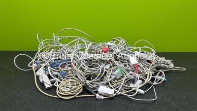 Job Lot of Various Patient Monitoring Cables / Leads *SN NA*