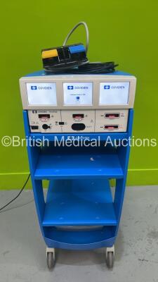Covidien ForceTriad Electrosurgical / Diathermy Unit on Stand Version 3.60 with Dual Footswitch and Dome Footswitch (Powers Up) *S/N T3K38196EX*