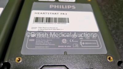 2 x Philips FR3 Defibrillators (Both Power Up) in Carry Case with 2 x LiMnO2 Batteries *Install Before - 2024 / 2023* **SN C16H00314 / C16H00022* - 5