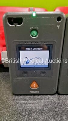 2 x Philips FR3 Defibrillators (Both Power Up) in Carry Case with 2 x LiMnO2 Batteries *Install Before - 2027 / 2024* **SN C16H00070 / C18G01402** - 2