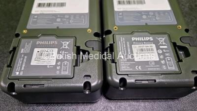 2 x Philips FR3 Defibrillators (Both Power Up) in Carry Case with 2 x LiMnO2 Batteries *Install Before - 2027 / 2024* **SN C16H00070 / C18G01402** - 4