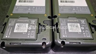 2 x Philips FR3 Defibrillators (Both Power Up) in Carry Case with 2 x LiMnO2 Batteries *Install Before - 2024 / 2024* **SN C16H00046 / C16H00048** - 4