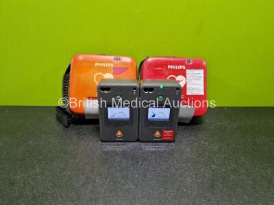 2 x Philips FR3 Defibrillators (Both Power Up) in Carry Case with 2 x LiMnO2 Batteries *Install Before - 2027 / 2024* **SN C16H00586 / C16H00573*