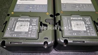 2 x Philips FR3 Defibrillators (Both Power Up) in Carry Case with 2 x LiMnO2 Batteries *Install Before - 2027 / 2027* **SN C16H00013 / C18G01363** - 4